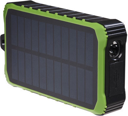 Denver PSO-10012 Solar Power Bank 10000mAh with 2 USB-A Ports Green view 2