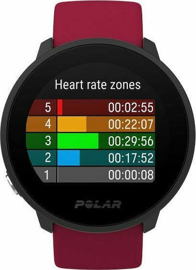 Polar Unite Waterproof Smartwatch with Heart Rate Monitor (Red) view 2