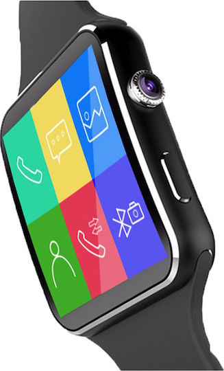 X6 45mm Smartwatch with SIM (Black) view 5