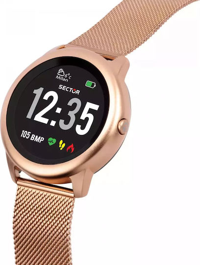 Sector S-01 46mm Smartwatch with Heart Rate Monitor (Rose Gold Metallic) view 4