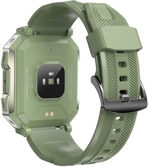 Pg333 1.91 Inch Waterproof Smart Sports Watch Support Heart Rate Monitoring Blood Pressure Monitoring Green view 3