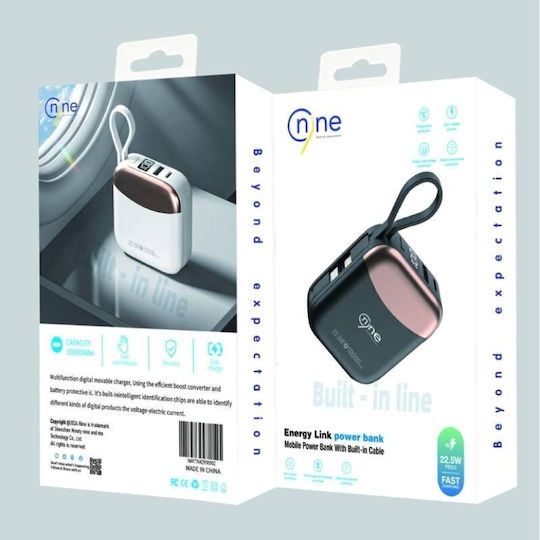 Nine R56J Power Bank 10000mAh 22.5W with USB-A Port and USB-C Port Blue view 3