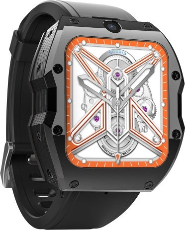Model X 1.99 Inch Ip68 Waterproof Android 9.0 4g Dual Cameras Ceramics Smart Watch Specification:2gb+16gb Black