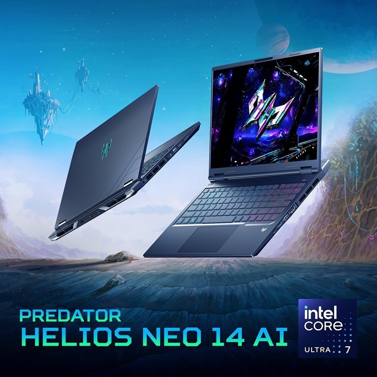 Acer Predator Helios Neo 14 14.5" IPS QHD+ 165Hz (Ultra 7-255H/16GB/1.0TB SSD/GeForce RTX 5060/W11 Home) (US Keyboard) vue 6