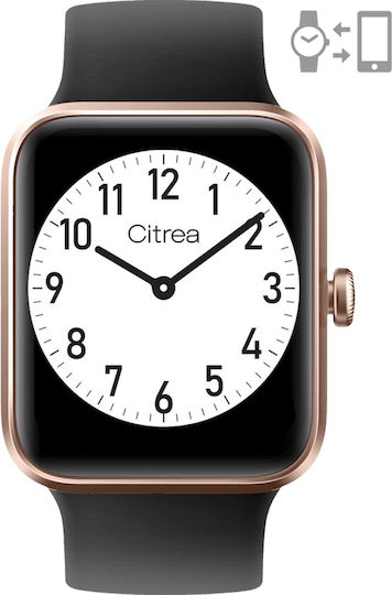 Q&Q Citrea Smartwatch with Heart Rate Monitor (Black)