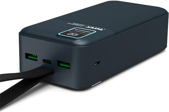 Port Designs Power Bank 30000mAh with 2 USB-A Ports and USB-C Port Black