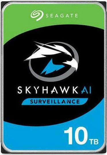 Seagate SkyHawk AI Surveillance 10TB HDD Hard Drive 3.5" SATA III 7200rpm with 256MB Cache for Recorder / NAS / Server ST10000VE001