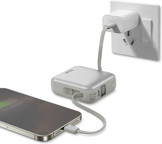 Energea Bazic Fusion Mini Power Bank 10000mAh 20W with USB-C Port Power Delivery / Quick Charge 3.0 Gray vue 5