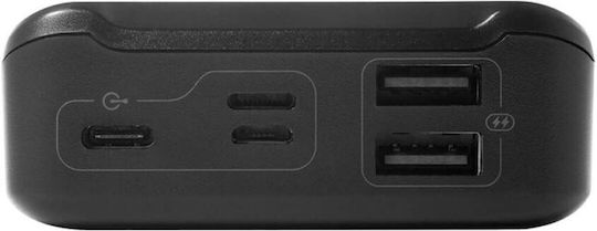 Devia EP111 Power Bank 20000mAh with 2 USB-A Ports and USB-C Port Black vista 3