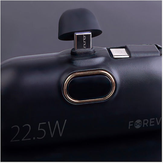 Forever MTB-100 USB-C Power Bank 5000mAh 22.5W Black view 5
