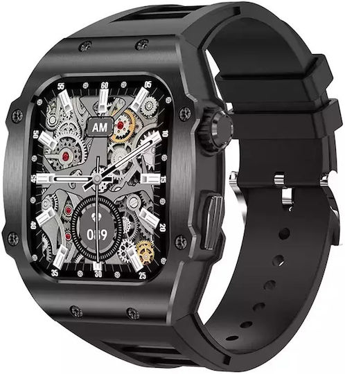 Nubi AK55 Smartwatch with Heart Rate Monitor (Black) view 1
