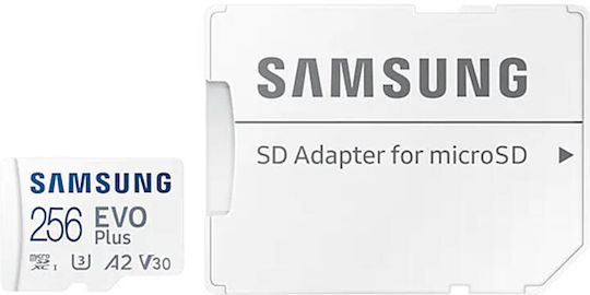 Samsung Evo Plus (2024) microSDXC 256GB U3 V30 A2 UHS-I 160MB/s with Adapter view 2