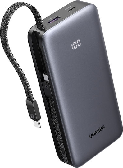 Ugreen PB528 Power Bank 20000mAh 30W with USB-A Port and USB-C Power Delivery Port Gray