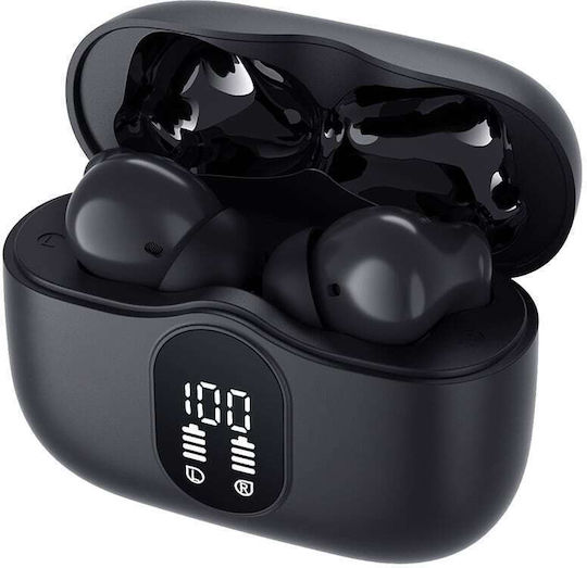 Techsuit WaveBeat 100 In-ear Bluetooth Handsfree Earphones with Charging Case Black view 4