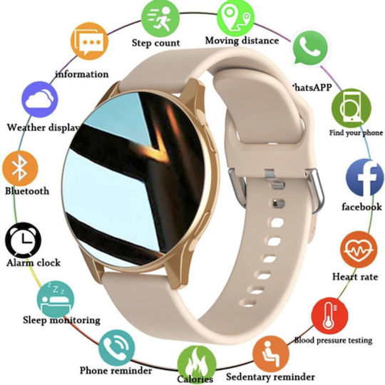 Microwear T2 Pro Smartwatch with Heart Rate Monitor (Pink) view 5