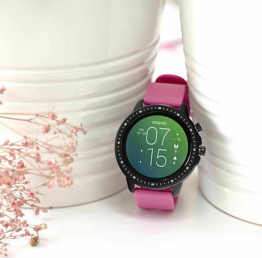 Oozoo Q00331 45mm Smartwatch with Heart Rate Monitor (Black) view 3