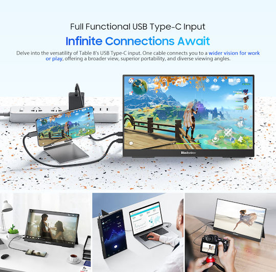 BlackView Table 8 IPS Portable Monitor 15.6" FHD 1920x1080 view 4