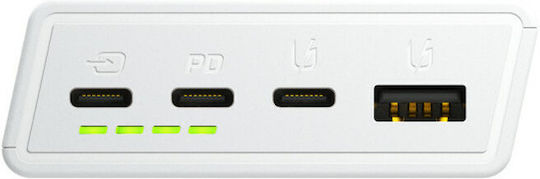 Green Cell PowerPlay20s 20000mAh 22.5W with USB-A Port and 3 USB-C Ports Quick Charge 3.0 White view 3