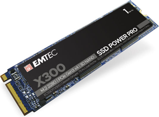 Emtec X300 SSD 1TB M.2 Type with PCI Express 3.0 Connection ECSSD1TX300 view 1