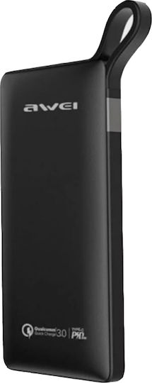 Awei P43K Power Bank 10000mAh with 2 USB-A Ports Black