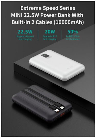 Devia EP202 Mini Power Bank 10000mAh 22.5W Silver view 4