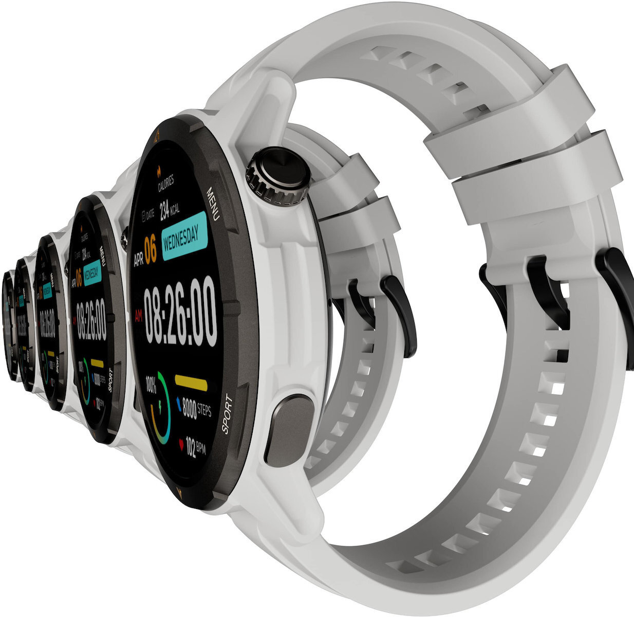 AGM Legion Smartwatch with Heart Rate Monitor (Gray) vue 7