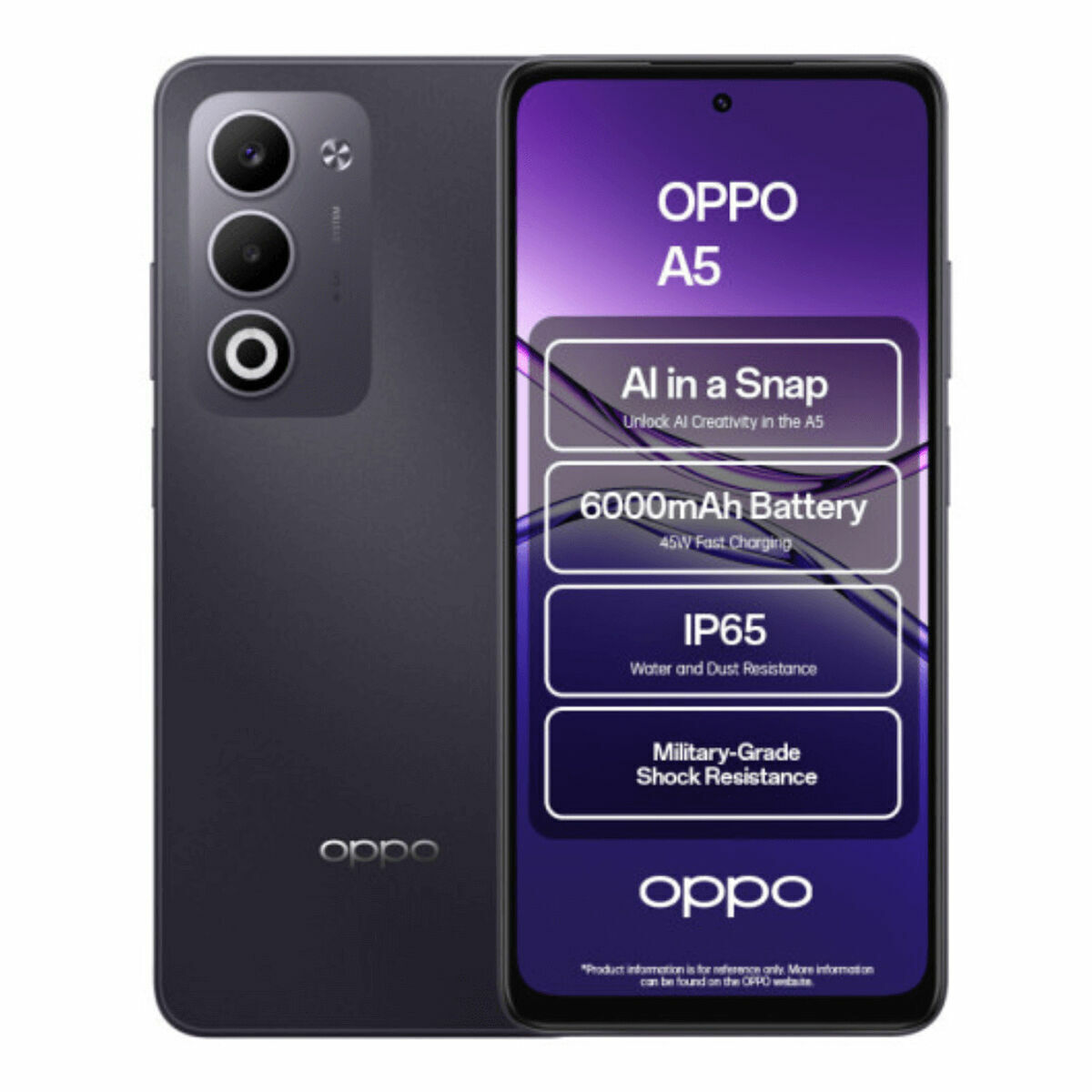 Oppo A5 Dual SIM (4GB/128GB) Midnight Purple view 3