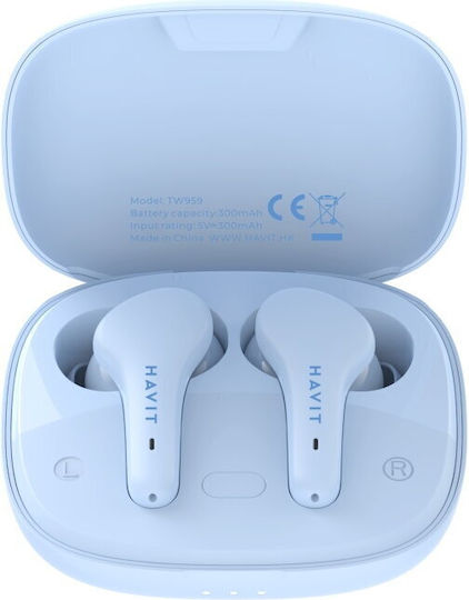 Havit TW959 In-ear Bluetooth Handsfree Earphones with Charging Case Blue view 2