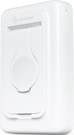 Alogic Lift 4-in-1 MagSafe Power Bank 10000mAh 18W with USB-A Port and USB-C Port White view 4
