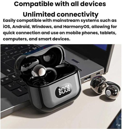 X62 Earbud Bluetooth Handsfree Headphones with Charging Case Black vy 3