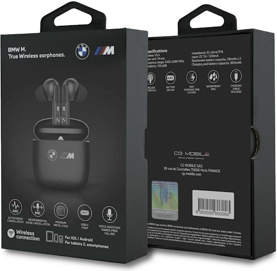 BMW BMTWSM1ALELK In-ear Bluetooth Handsfree Earphones with Charging Case Black vue 5