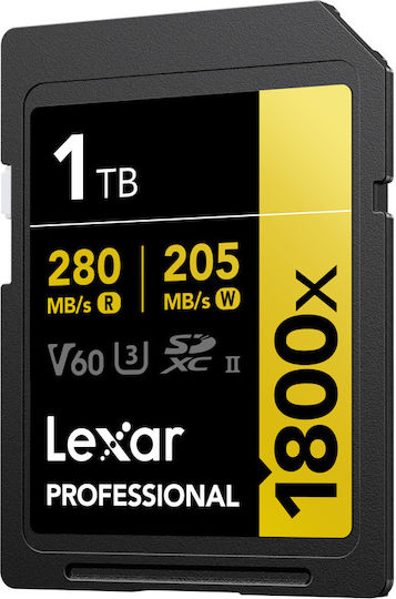 Lexar Professional 1800x Memory Card 1TB SDXC UHS-II U3 view 2