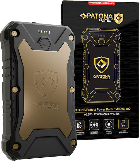 Patona Protect Power Bank 27000mAh 65W with 2 USB-A Ports and USB-C Port Power Delivery Black