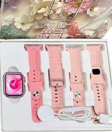 Z97 Mini 38mm Smartwatch with Heart Rate Monitor (Pink) view 2