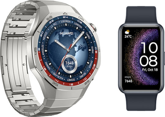 Huawei Watch GT 5 Pro Titanium 46mm Waterproof with Heart Rate Monitor (Titanium)