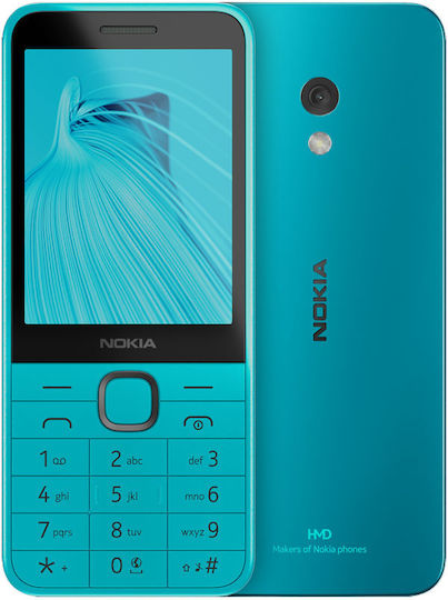 Nokia 235 4G (2024) Dual SIM Mobile with Buttons (Greek Menu) Blue view 4