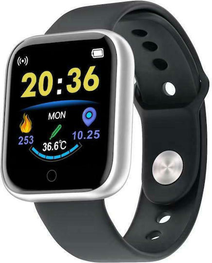 D20 Smartwatch with Heart Rate Monitor (Silver) view 2