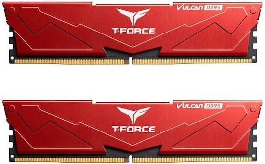 TeamGroup Vulcan XMP 32GB DDR5 RAM with 2 Modules (2x16GB) and 6400 Speed for Desktop (FLRD532G6400HC40BDC01)
