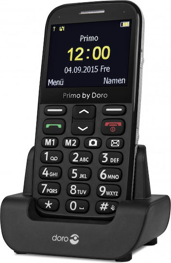 Doro Primo 366 Single SIM Mobile with Large Buttons (English Menu) Black view 1