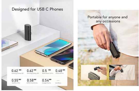 Veger V0556 Power Bank 5000mAh 20W with USB-C Port Power Delivery Black view 5