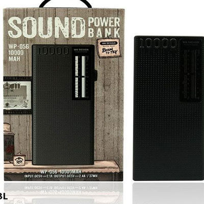 WK WP-056 Power Bank 10000mAh with 2 USB-A Ports Black Ansicht 2