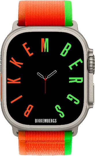 Bikkembergs BK39 Smartwatch (Silver case with Multicolor Fabric Strap) view 1