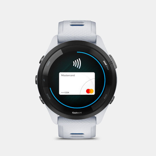 Garmin Forerunner 265 Waterproof Smartwatch with Heart Rate Monitor (Whitestone/Tidal Blue) view 4
