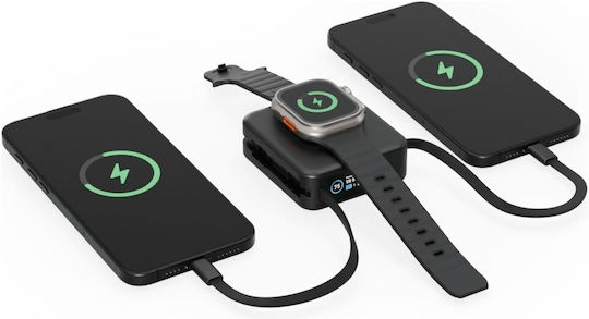 Energea Magpac Mini Plus MagSafe Power Bank 10000mAh 20W with USB-C Port Black view 5