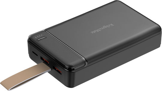 Kruger & Matz Power Bank 30000mAh 22.5W with 2 USB-A Ports and USB-C Port Power Delivery / Quick Charge 3.0 Black view 4