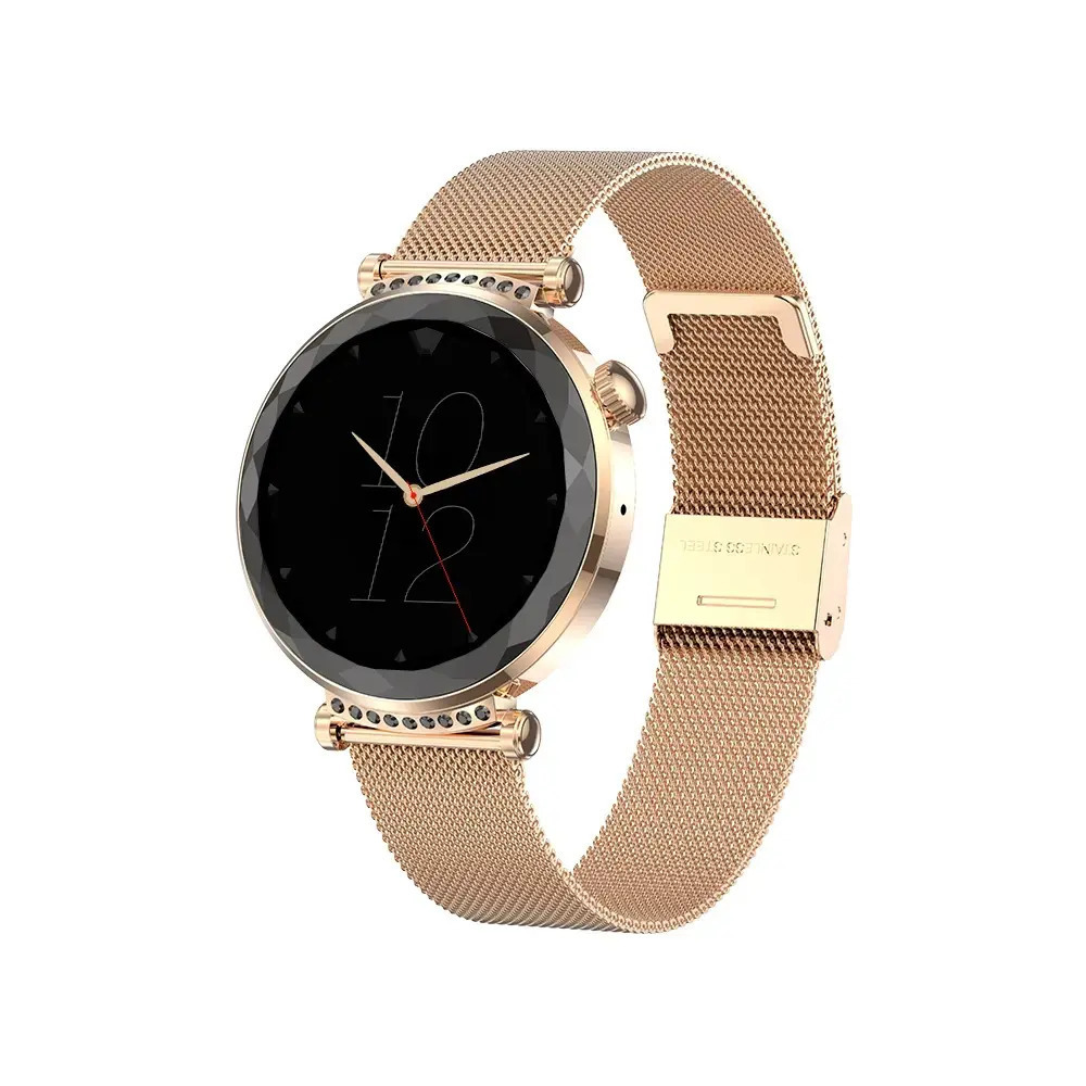 MaxCom FW73 Onyx Gold + Glov Stainless Steel Smartwatch with Heart Rate Monitor (Onyx Gold) view 9