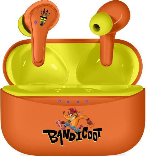 OTL Crash Bandicoot In-ear Bluetooth Handsfree Earphones with Charging Case Orange