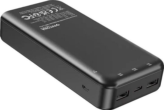 Patona Stark 4.0 Power Bank 20000mAh 22.5W with 2 USB-A Ports and USB-C Port Power Delivery Black vue 4