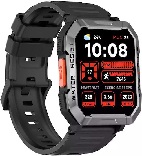 BlackView W60 Smartwatch with Heart Rate Monitor (Black) view 4