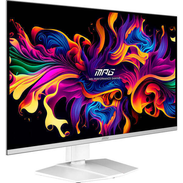 MSI MPG 321URXWDE QD-OLED HDR Monitor 31.5" 4K 3840x2160 240Hz White view 2